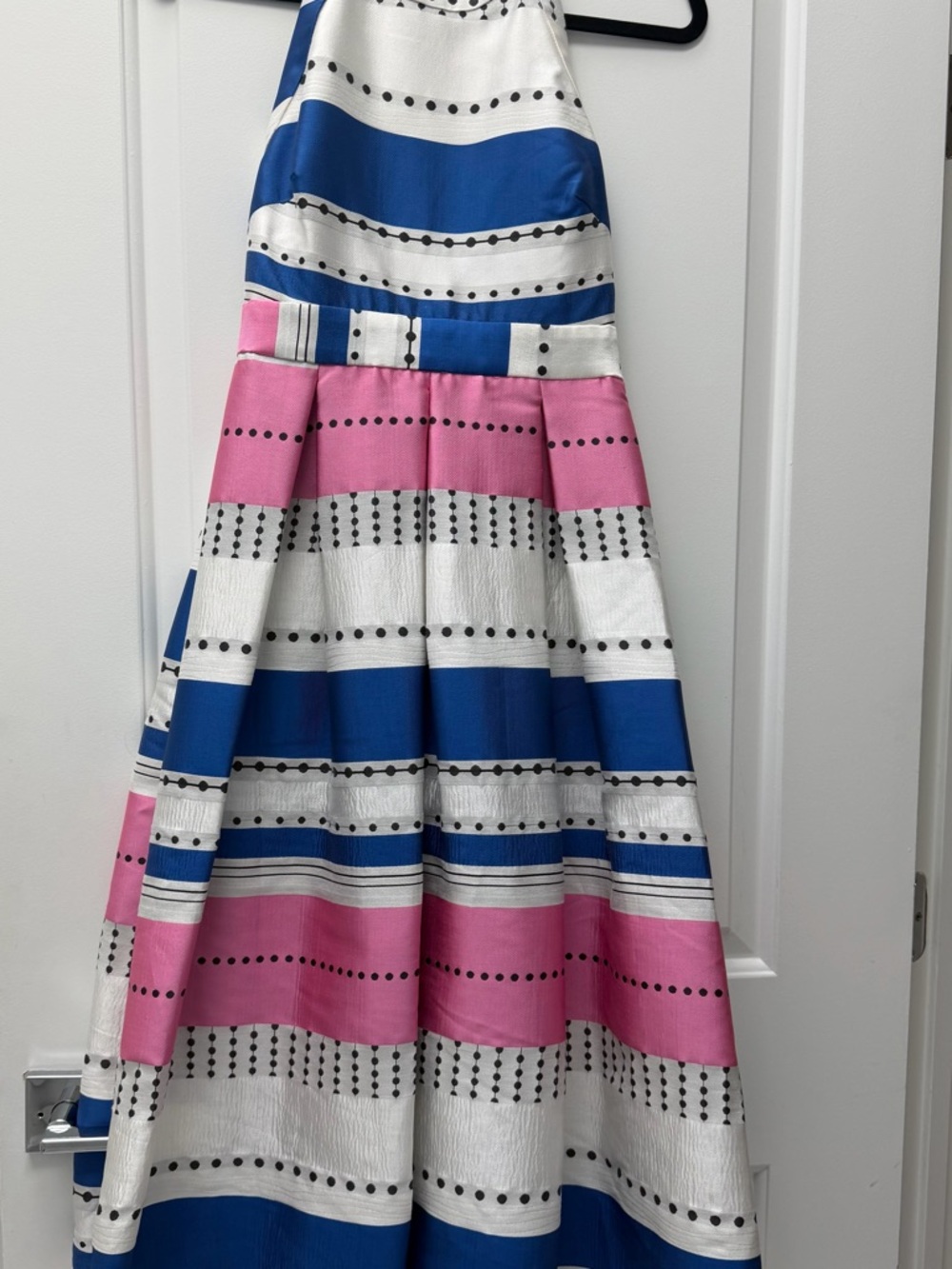 ASOS Pink, Blue & White Striped A-Line Midi Dress